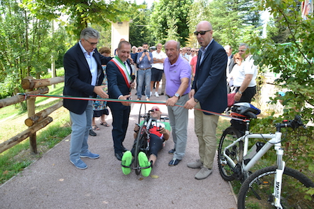 inaugurazione pista ciclabile castione