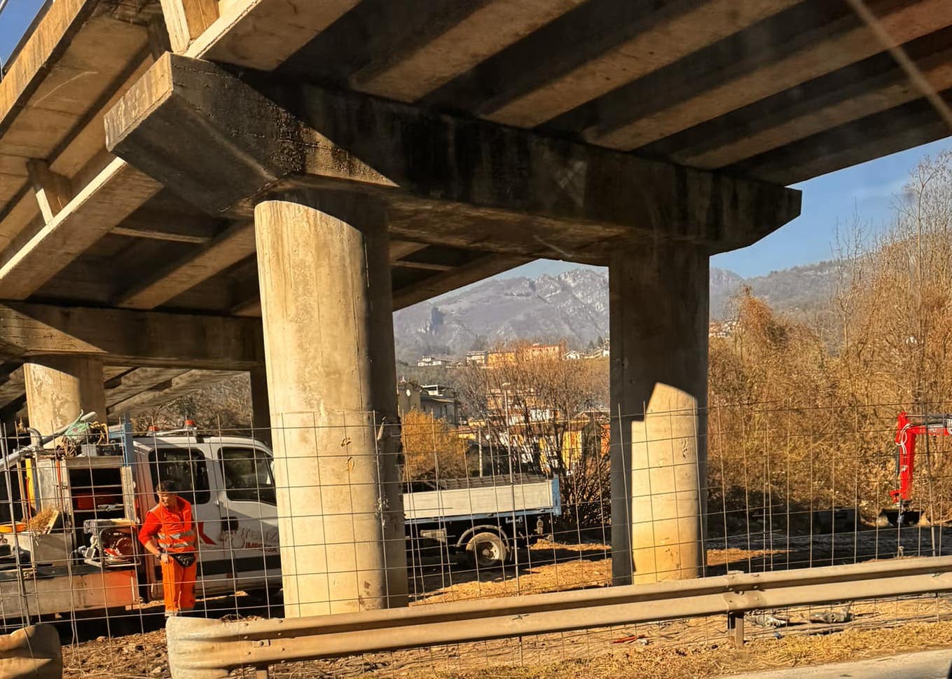 cantiere al ponte di Fiorano al Serio