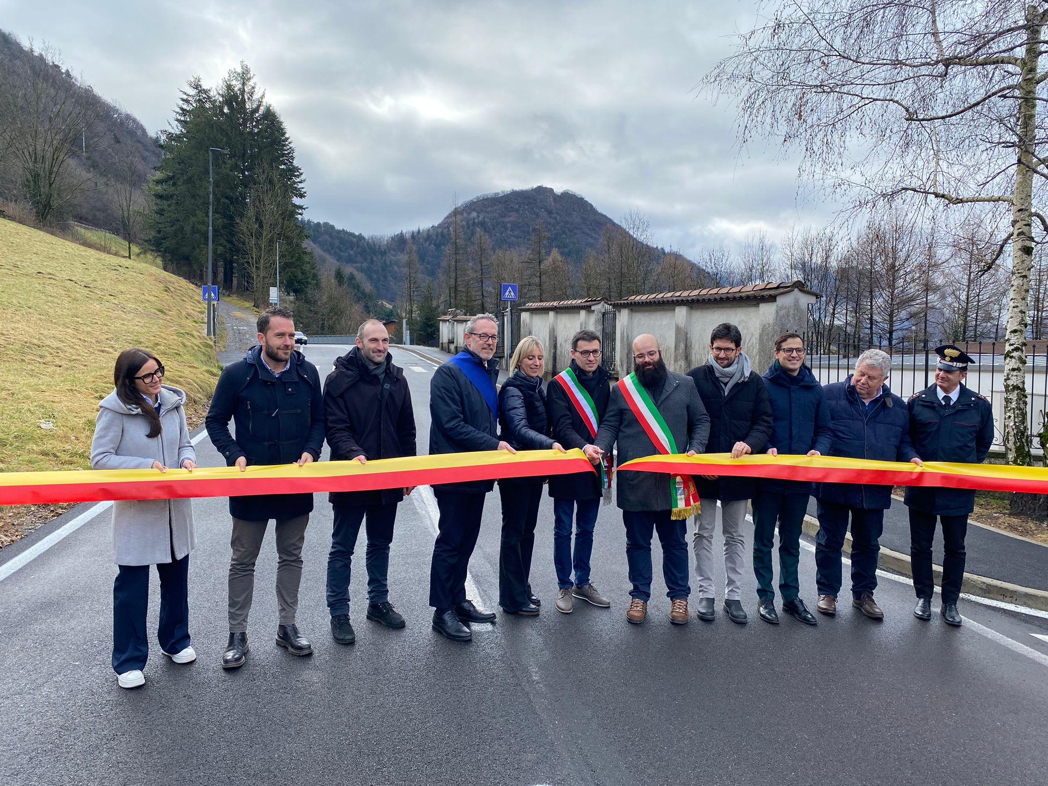 inaugurazione nuovi lavori sp 51 villa d'ogna piario